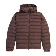 Bruine Gevoerde Jas met Capuchon Fred Perry , Brown , Heren