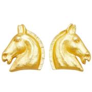 Pre-owned Metal earrings Hermès Vintage , Yellow , Dames