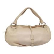 Pre-owned Leather handbags Celine Vintage , Beige , Dames