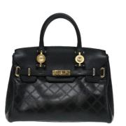 Pre-owned Leather handbags Versace Pre-owned , Black , Dames