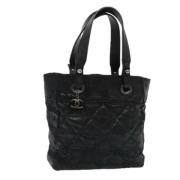 Pre-owned Canvas totes Chanel Vintage , Black , Dames