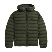 Groene Gevoerde Jas met Capuchon Fred Perry , Green , Heren