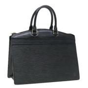 Pre-owned Leather handbags Louis Vuitton Vintage , Black , Dames