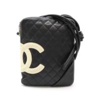 Pre-owned Leather crossbody-bags Chanel Vintage , Black , Dames