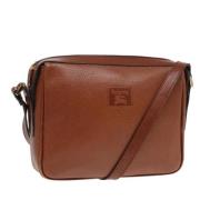 Pre-owned Leather shoulder-bags Burberry Vintage , Brown , Dames