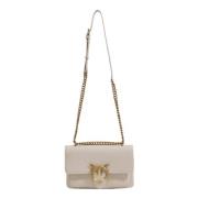 Zachte Mini Leren Dames Tas Pinko , Beige , Dames