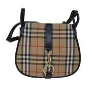 Pre-owned Canvas shoulder-bags Burberry Vintage , Beige , Dames