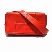 Pre-owned Leather shoulder-bags Bottega Veneta Vintage , Red , Dames