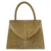 Pre-owned Leather handbags Yves Saint Laurent Vintage , Beige , Dames