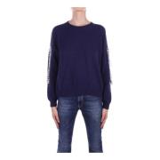 Blauwe Sweater met Cut-Out Details Liu Jo , Blue , Dames