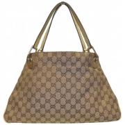 Pre-owned Canvas handbags Gucci Vintage , Beige , Dames