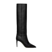 Zwarte Stiletto Hak Kniehoge Laarzen Paris Texas , Black , Dames