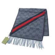 Pre-owned Wool scarves Gucci Vintage , Blue , Dames