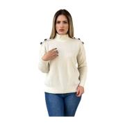 Round-neck Knitwear Emma&Gaia , White , Dames