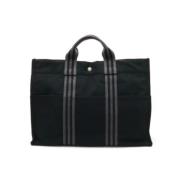 Pre-owned Canvas handbags Hermès Vintage , Black , Dames