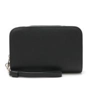 Pre-owned Leather clutches Louis Vuitton Vintage , Black , Heren