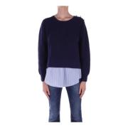 Blauwe trui met knoopdetails Liu Jo , Blue , Dames