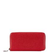 Pre-owned Leather wallets Hermès Vintage , Red , Dames