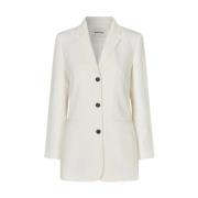 Witte Slim Fit Blazer voor Feestelijke Gelegenheden Modström , White ,...