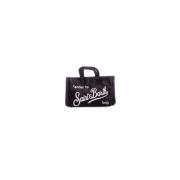 Zwarte Tote Tas met Clip Sluiting Saint Barth , Black , Dames