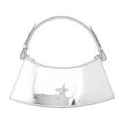 Zilveren Metallic Clutch met Stervoering Mugler , White , Dames