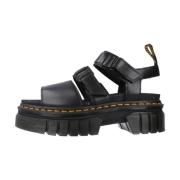 Zwarte 3-Strap Sandalen Dr. Martens , Black , Dames