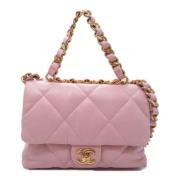 Pre-owned Leather chanel-bags Chanel Vintage , Pink , Dames