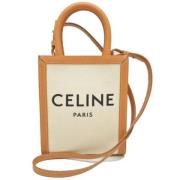 Pre-owned Canvas shoulder-bags Celine Vintage , Beige , Dames