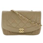 Pre-owned Leather crossbody-bags Chanel Vintage , Beige , Dames