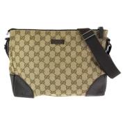 Pre-owned Canvas crossbody-bags Gucci Vintage , Beige , Dames