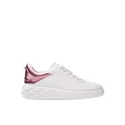 Witte leren sneakers met diamantmotief Jimmy Choo , White , Dames