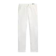 Linnen-katoenen broek Straight Fit Ralph Lauren , White , Heren