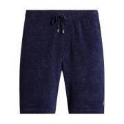 Navy badstof shorts met logo Ralph Lauren , Blue , Heren