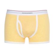 Gele Katoenen Boxershorts Klassieke Pasvorm Dsquared2 , Yellow , Heren