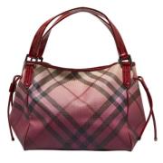 Pre-owned Leather shoulder-bags Burberry Vintage , Red , Dames