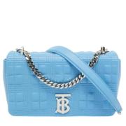 Pre-owned Leather shoulder-bags Burberry Vintage , Blue , Dames