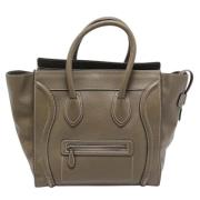 Pre-owned Leather totes Celine Vintage , Beige , Dames