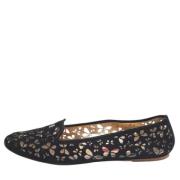 Pre-owned Suede flats Carolina Herrera Pre-owned , Black , Dames