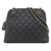 Pre-owned Leather shoulder-bags Chanel Vintage , Black , Dames