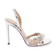 Bubbles Sandalen met Spiegeleffect Leer Aquazzura , Gray , Dames