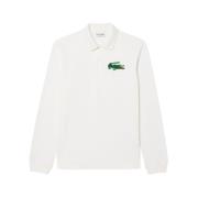 Originele Polo Met Lange Mouwen Lacoste , White , Heren