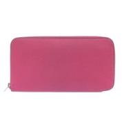 Pre-owned Leather wallets Hermès Vintage , Pink , Dames