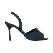 Suède Stiletto Sandalen Amelie Manolo Blahnik , Blue , Dames