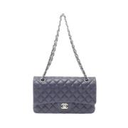 Pre-owned Leather chanel-bags Chanel Vintage , Blue , Dames