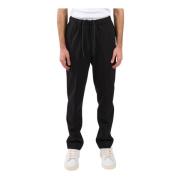 Viscose Elastische Taille Broek Hevo , Black , Heren