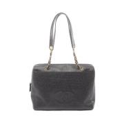 Pre-owned Leather chanel-bags Chanel Vintage , Black , Dames