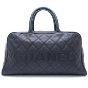 Pre-owned Leather chanel-bags Chanel Vintage , Black , Dames