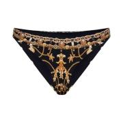 Zwarte en Gouden Bikini Broekje Camilla , Black , Dames