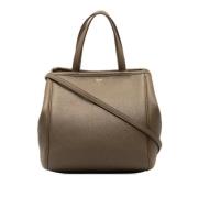 Pre-owned Leather handbags Celine Vintage , Beige , Dames