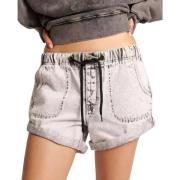 Grijze elastische taille jeans shorts One Teaspoon , Gray , Dames